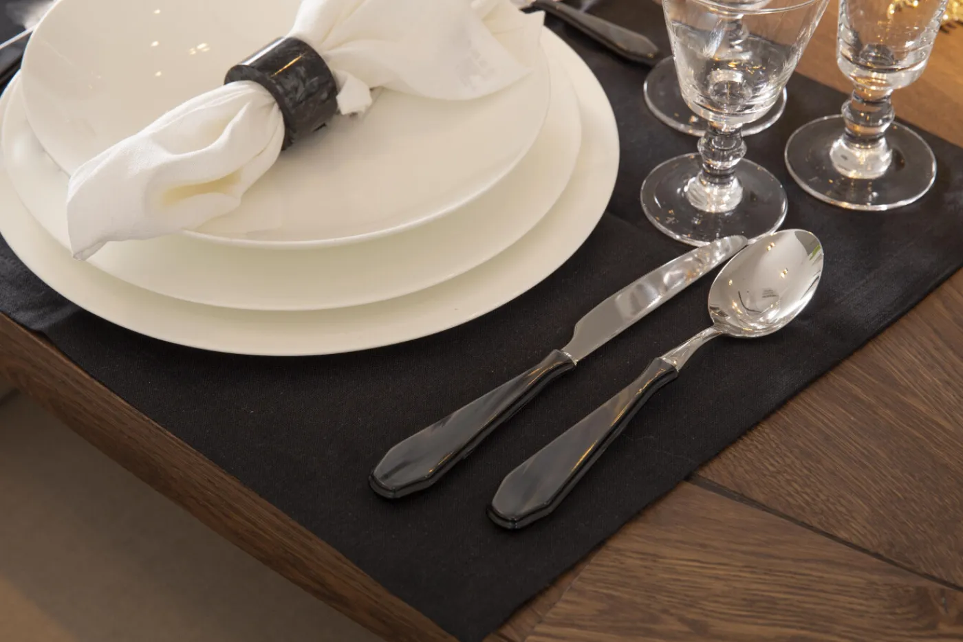Décoration De Table|Accessoires<Flamant MAUREEN, rond de serviette, marbre, Noir