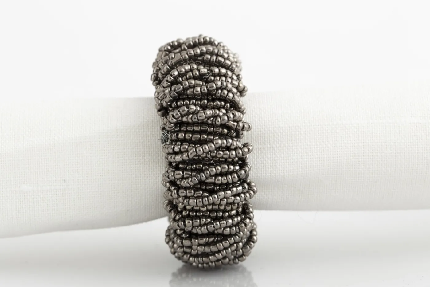 Décoration De Table|Accessoires<Flamant MEINA, rond de serviette, perles, Gris