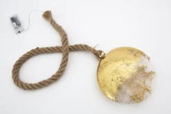 Boules De Noël|Boules De Noël<Flamant MERESE, pendentif Noël, disque, L, avec leds Brun