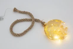 Boules De Noël|Boules De Noël<Flamant MERESE, pendentif Noël, disque, L, avec leds Brun