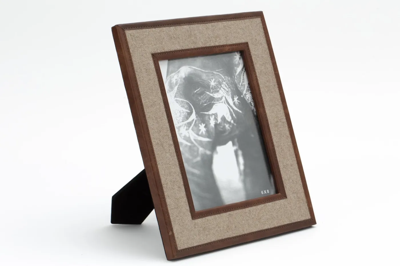 Cadres Photo|Cadres Photo<Flamant MILBURN, cadre photo, laine et cuir, 15x20 Brun