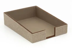 Décoration|Décoration De Bureau<Flamant MILBURN, plateau à courrier, laine et cuir Brun