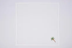 Serviettes|Textile<Flamant MIMOSA, serviette, broderie, set de 6 Mixte