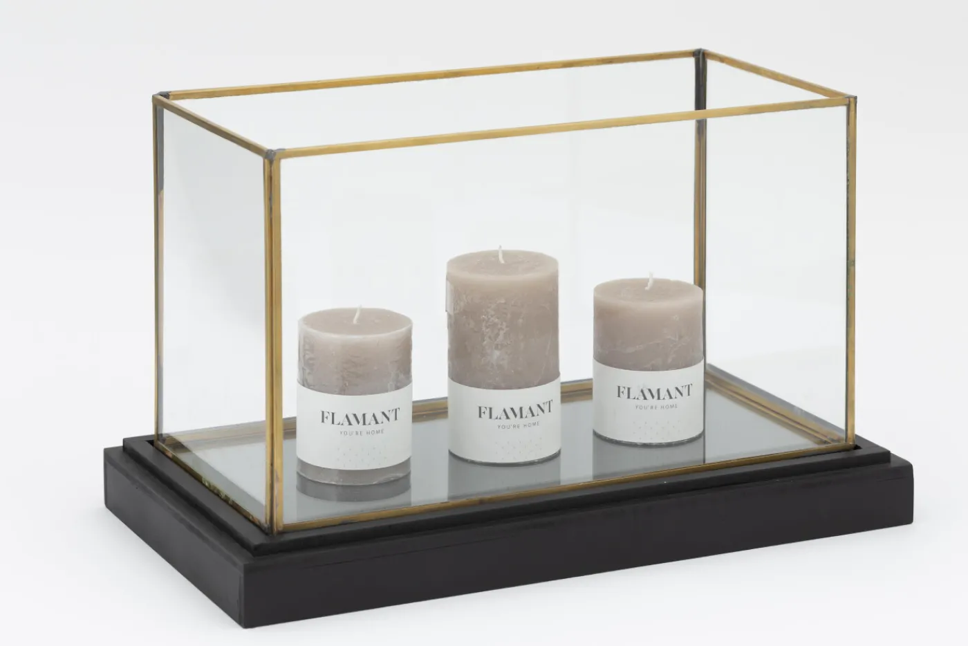 Porte Bougie, Chauffe-Plats Et Photophores|Porte Bougie, Chauffe-Plats Et Photophores<Flamant MINALI, photophore, laiton et verre, 44x24x26 Transparent