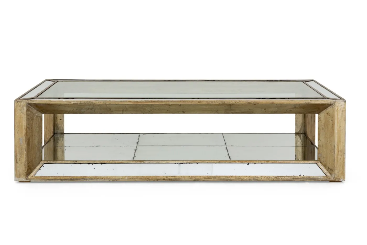 Tables De Salon|Tables De Salon<Flamant MITCHELL, table basse, rectangulaire, verre miroir et bois, 160x80