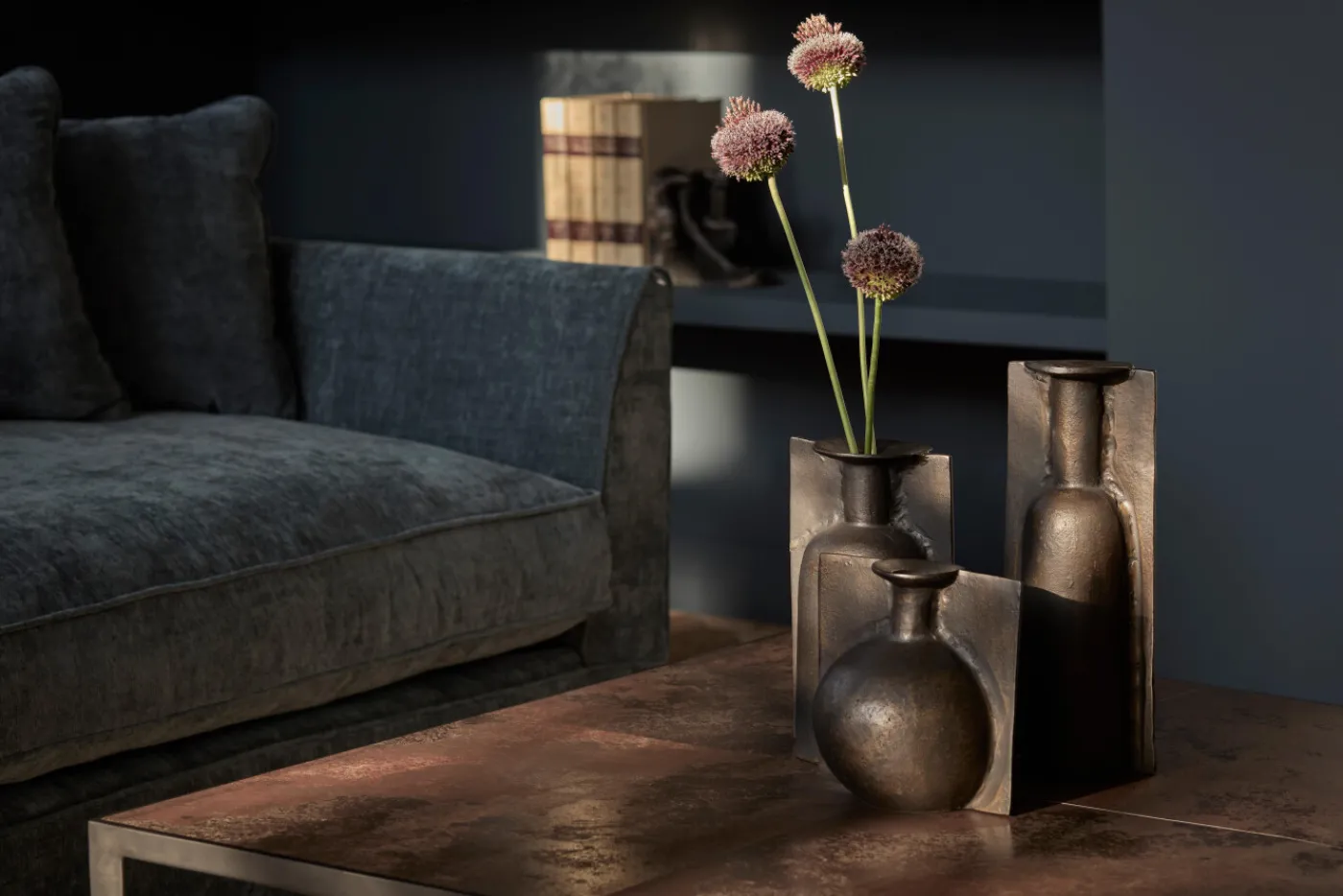 Pots Et Vases|Décoration<Flamant MONO, vase, métal, M Noir