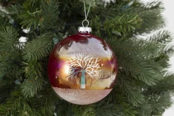 Boules De Noël|Boules De Noël<Flamant MYCONOS, boule de Noël, L Rouge
