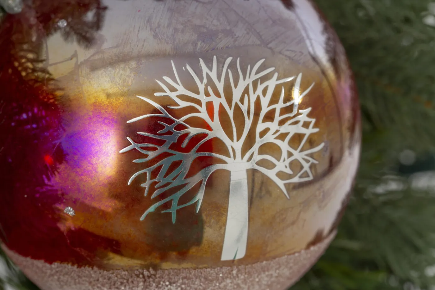 Boules De Noël|Boules De Noël<Flamant MYCONOS, boule de Noël, L Rouge