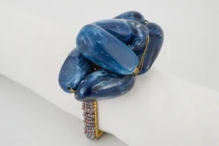 Décoration De Table|Accessoires<Flamant NAOH, rond de serviette, perles, Bleu