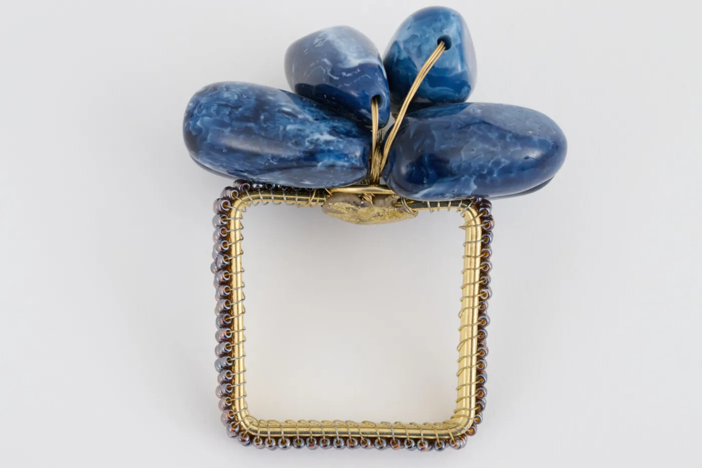 Décoration De Table|Accessoires<Flamant NAOH, rond de serviette, perles, Bleu