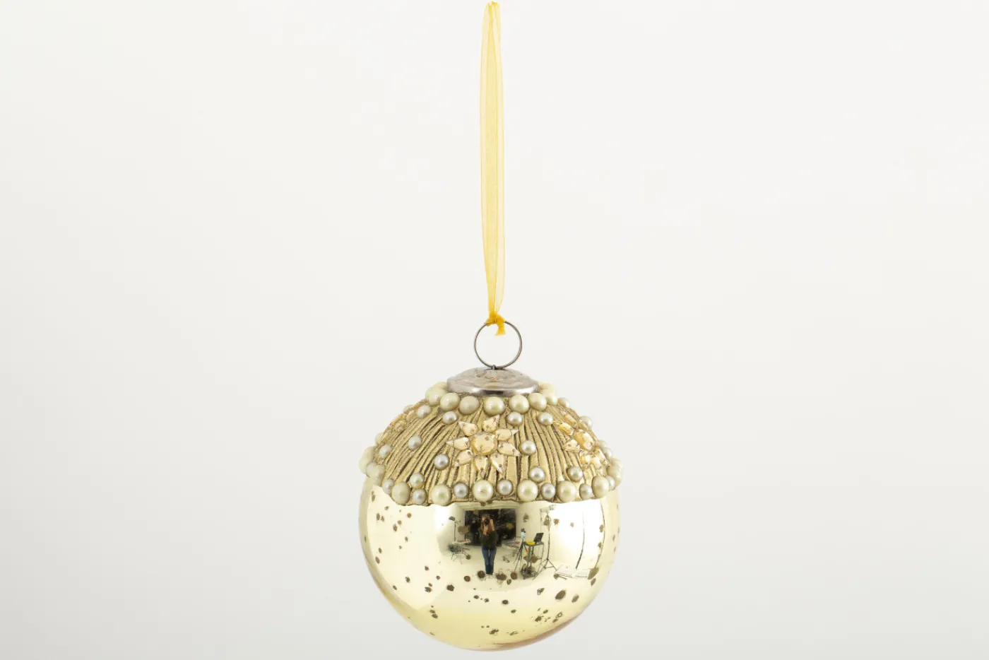 Boules De Noël|Boules De Noël<Flamant NARI, boule de Noël Or