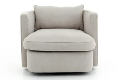 Fauteuils|Sièges<Flamant NELIA, fauteuil, naturel, rotatif Blanccassé