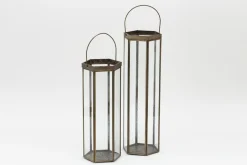 Porte Bougie, Chauffe-Plats Et Photophores|Porte Bougie, Chauffe-Plats Et Photophores<Flamant NESSINO, photophore, fer et verre, S Transparent