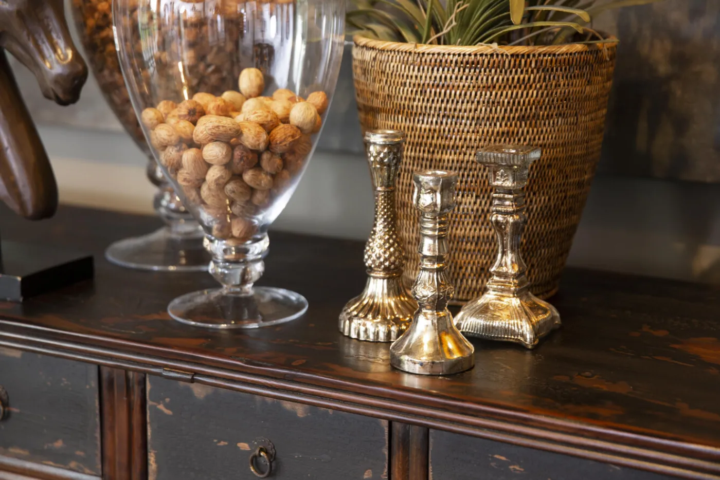 Chandeliers|Chandeliers<Flamant NEWMARCH, bougeoir, verre mercuré Or
