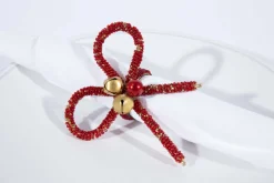 Décoration De Table|Accessoires<Flamant OLBIA, rond de serviette, perles Rouge
