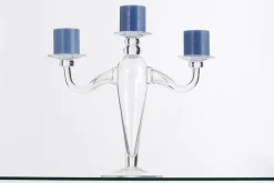 Chandeliers|Chandeliers<Flamant ORAN, bougeoir, verre soufflé bouche, 38cm Transparent