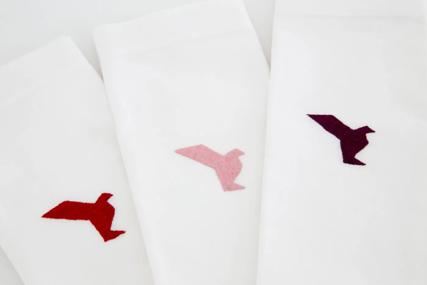 Flamant X Charles Kaisin<Flamant ORIGAMI, serviette, broderie, set de 6 Mixte
