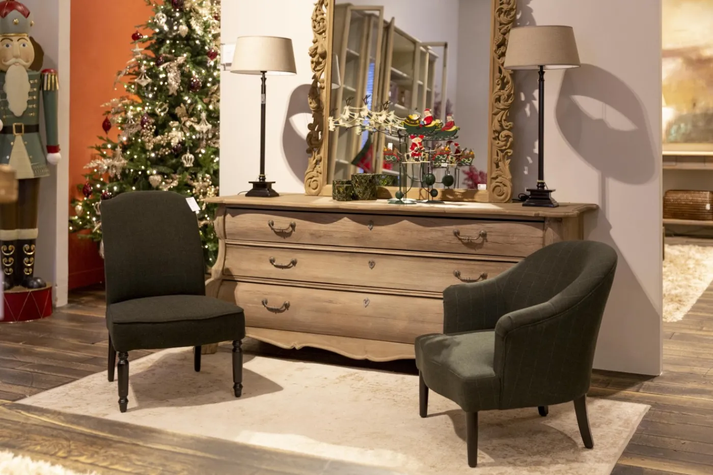 Miroirs|Décoration<Flamant OSMOND, miroir, sculpté, bois