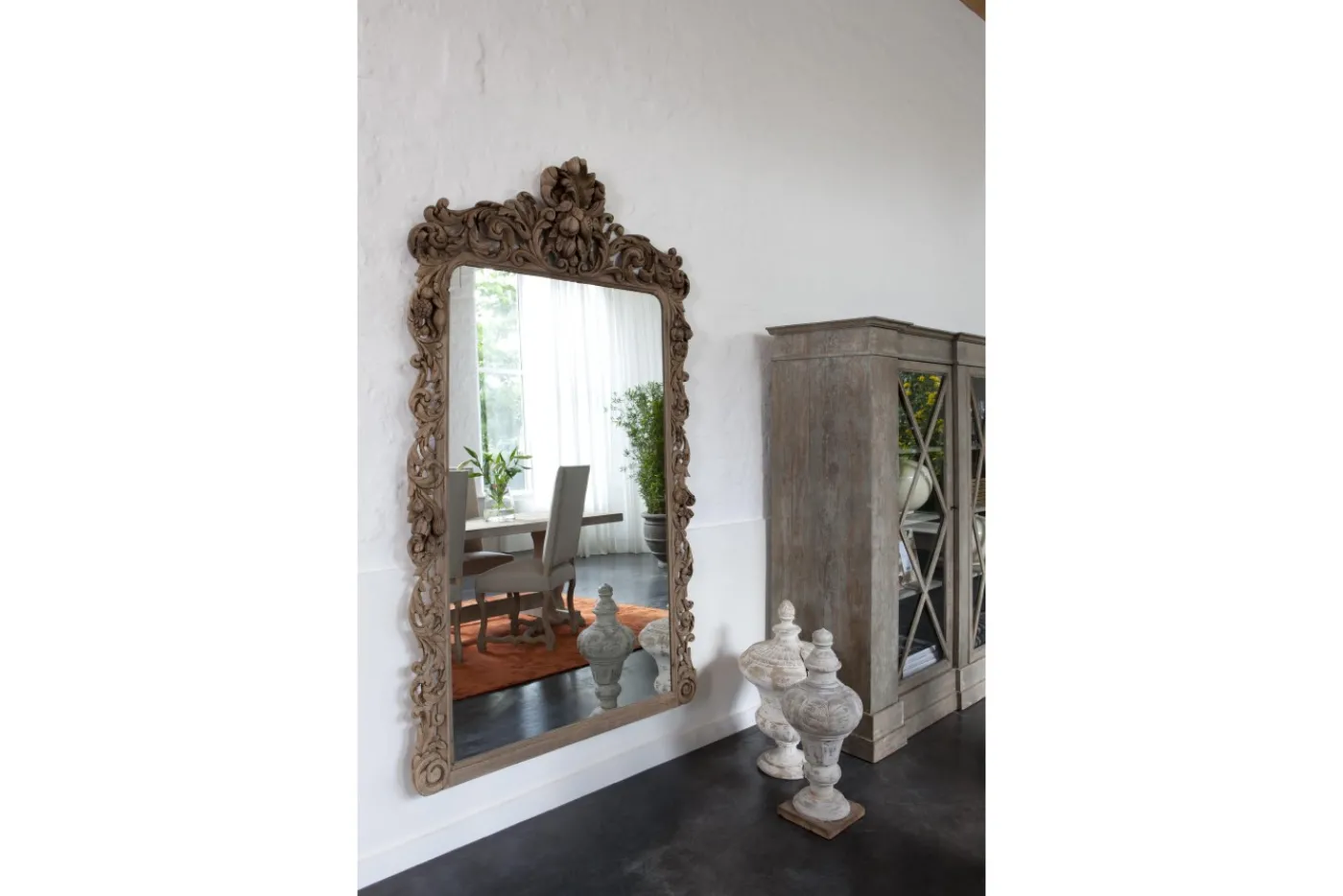 Miroirs|Décoration<Flamant OSMOND, miroir, sculpté, bois
