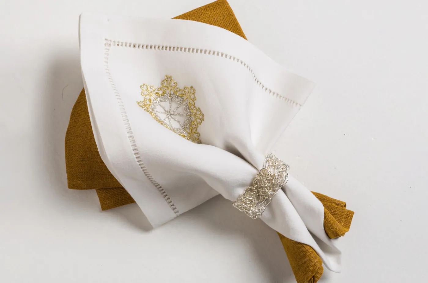 Serviettes|Textile<Flamant PHILLS, serviette, camel, set de 6 Brun