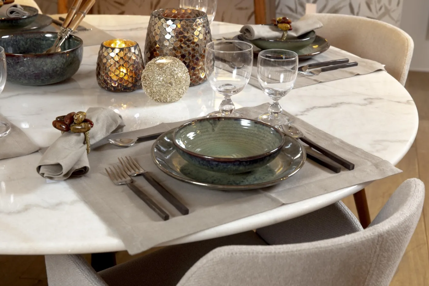 Sets De Table Et Porte-Couverts|Textile<Flamant PHILLS, set de table, flax, set de 6 Blanccassé