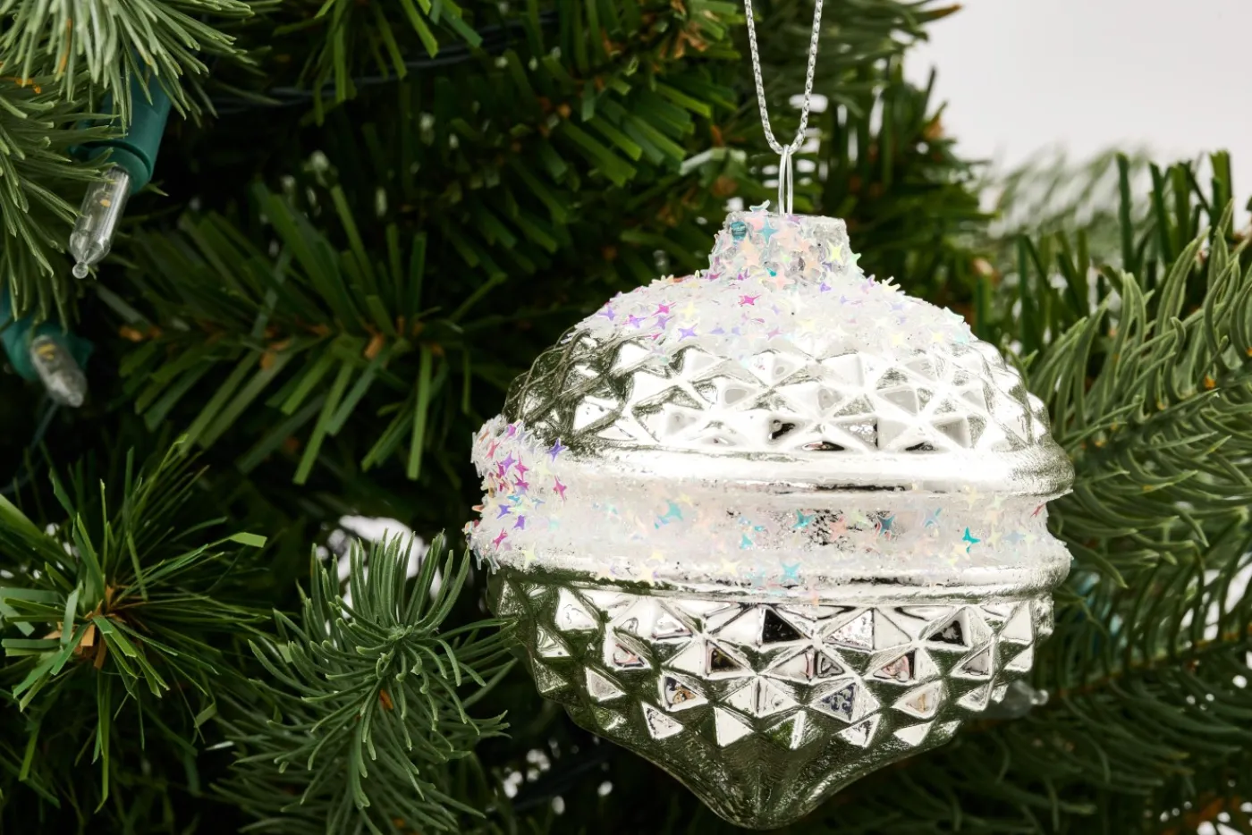 Boules De Noël|Boules De Noël<Flamant RAJA, boule de Noël Argent