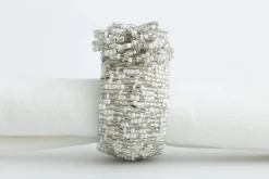 Décoration De Table|Accessoires<Flamant RIOJA, rond de serviette, perles, Argent