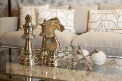 Statuettes Et Objets|Décoration<Flamant ROBBINS, pièce d'échecs, roi, nickel Argent