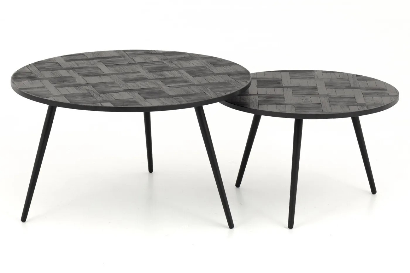 Tables De Salon|Tables De Salon<Flamant ROBYN, table basse, teck recycle, ronde, set de 2 Mixte