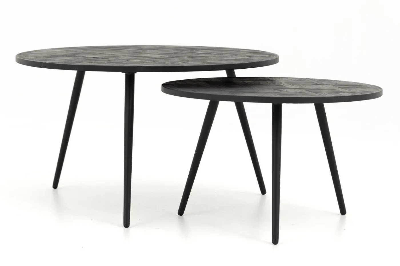 Tables De Salon|Tables De Salon<Flamant ROBYN, table basse, teck recycle, ronde, set de 2 Mixte