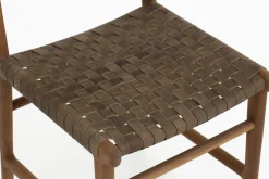 Chaises|Chaises<Flamant ROMANO, chaise, lanières de cuir Brun