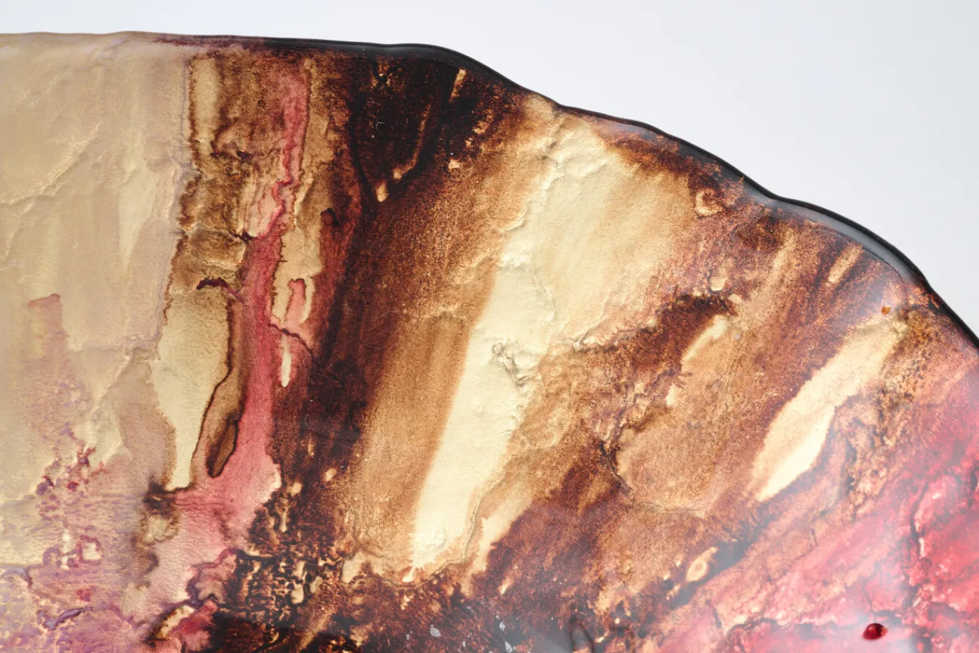 Plats|Plats<Flamant RUBIO, coupe, verre, L Rouge