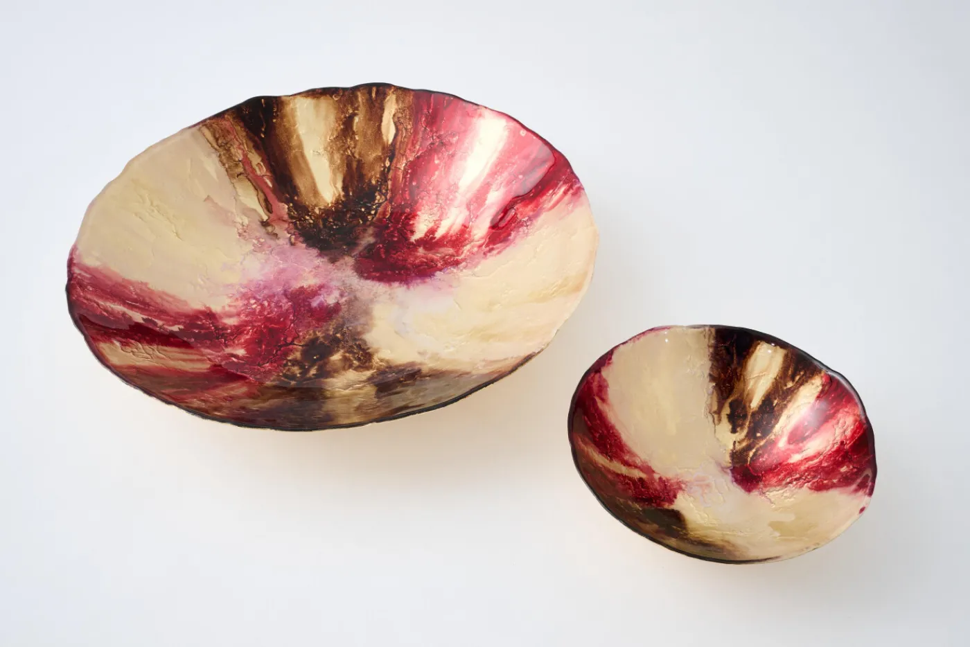 Plats|Plats<Flamant RUBIO, coupe, verre, S Rouge