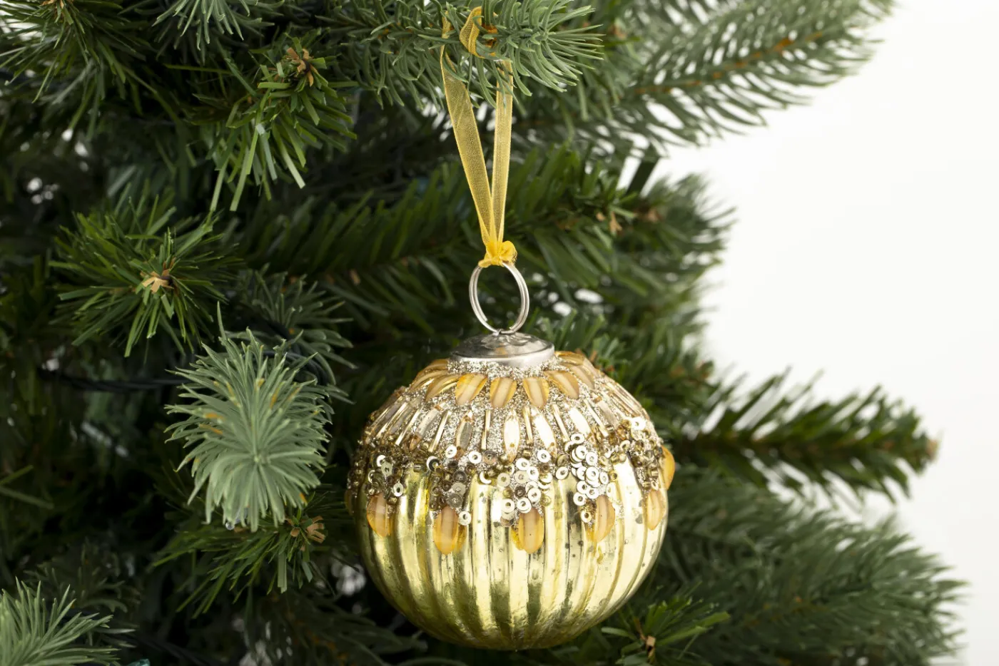 Boules De Noël|Boules De Noël<Flamant RUMI, boule de Noël Or