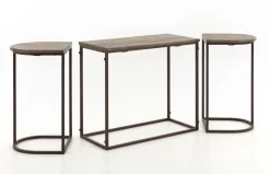 Tables D’Appoint & Consoles|Tables D’Appoint & Consoles<Flamant SAM, table console, bois et métal, 3 parties Brun