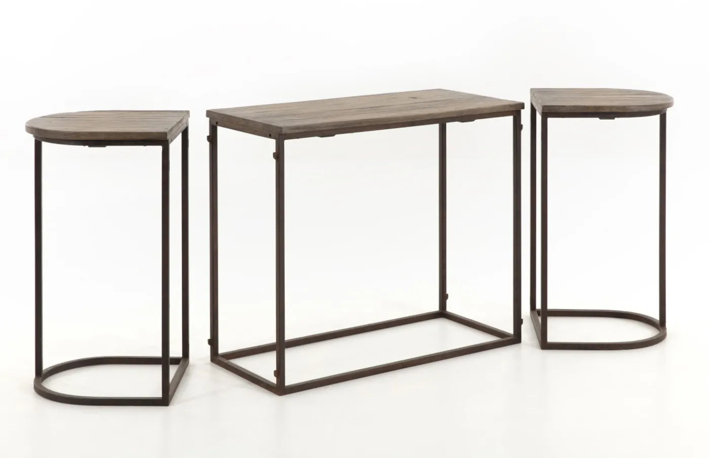 Tables D’Appoint & Consoles|Tables D’Appoint & Consoles<Flamant SAM, table console, bois et métal, 3 parties Brun