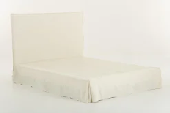 Lits|Lits<Flamant SANDRINE, lit double, avec tête de lit, couverture, 160cm