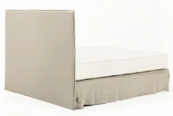 Lits|Lits<Flamant SANDRINE, lit double, avec tête de lit, couverture, 160cm
