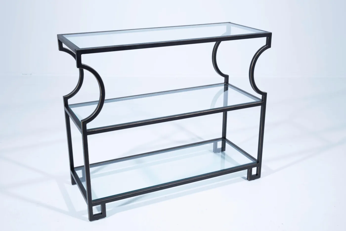 Tables D’Appoint & Consoles|Tables D’Appoint & Consoles<Flamant SCALETTO, table console, métal et verre Brun