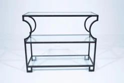 Tables D’Appoint & Consoles|Tables D’Appoint & Consoles<Flamant SCALETTO, table console, métal et verre Brun