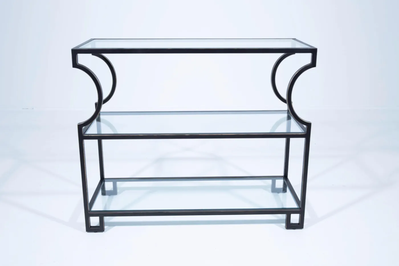 Tables D’Appoint & Consoles|Tables D’Appoint & Consoles<Flamant SCALETTO, table console, métal et verre Brun
