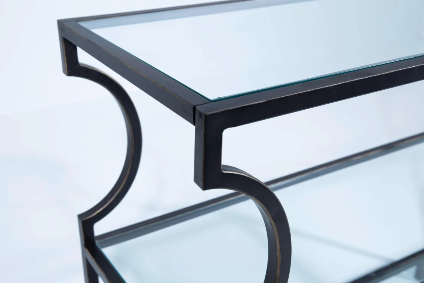 Tables D’Appoint & Consoles|Tables D’Appoint & Consoles<Flamant SCALETTO, table console, métal et verre Brun