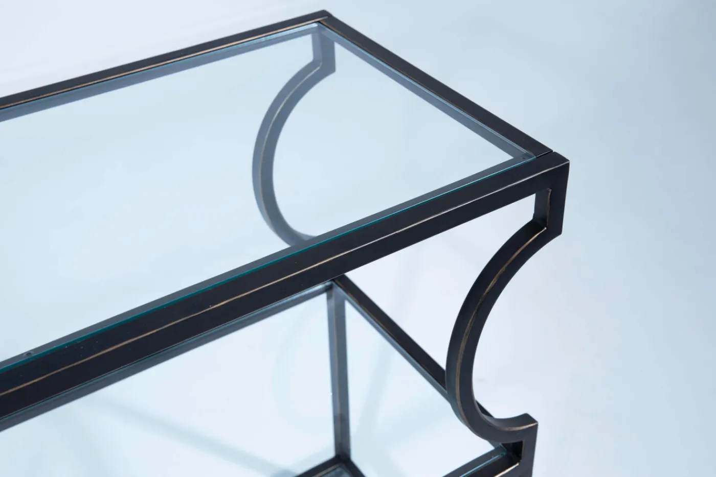 Tables D’Appoint & Consoles|Tables D’Appoint & Consoles<Flamant SCALETTO, table console, métal et verre Brun