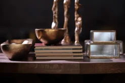 Plats|Plats<Flamant SOHO, coupe, métal, ovale, S Or