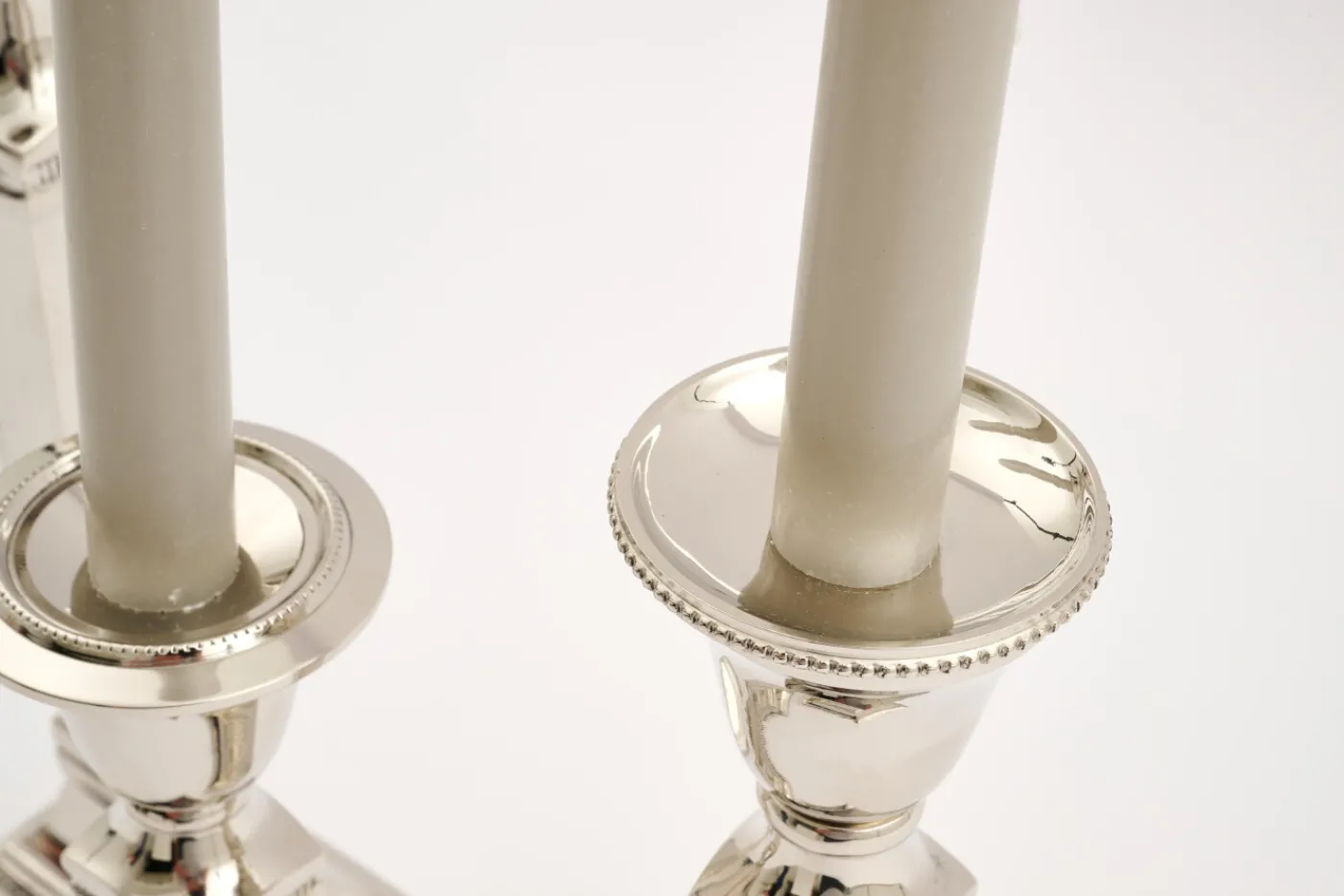 Chandeliers|Chandeliers<Flamant STRIPE, bougeoir, plaqué nickel, L Argent