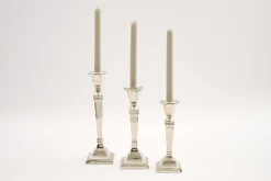 Chandeliers|Chandeliers<Flamant STRIPE, bougeoir, plaqué nickel, L Argent