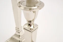 Chandeliers|Chandeliers<Flamant STRIPE, bougeoir, plaqué nickel, M Argent