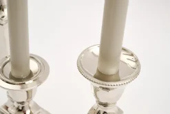 Chandeliers|Chandeliers<Flamant STRIPE, bougeoir, plaqué nickel, M Argent