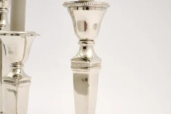 Chandeliers|Chandeliers<Flamant STRIPE, bougeoir, plaqué nickel, S Argent