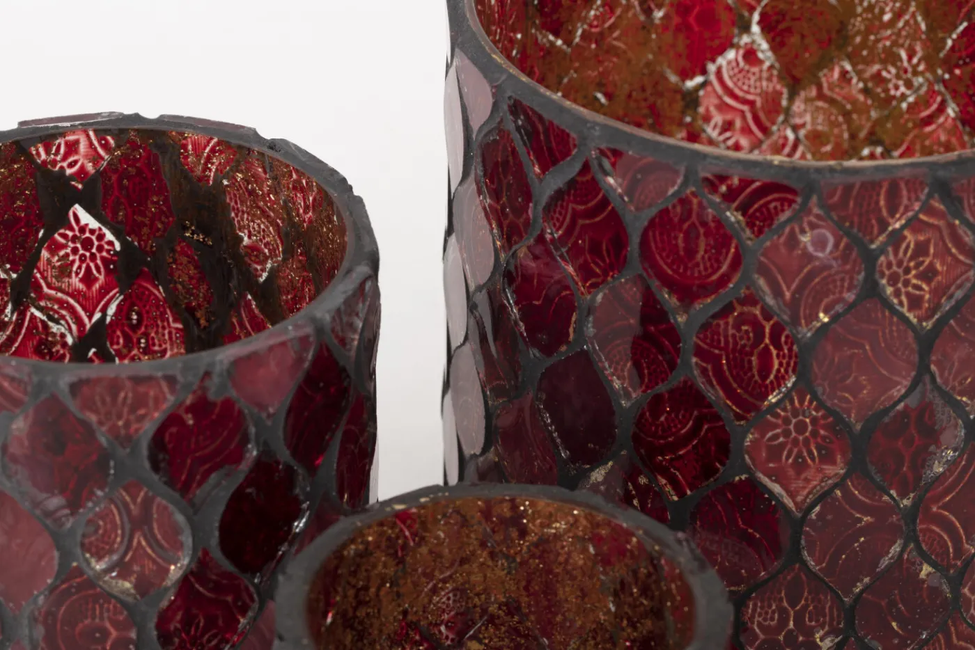 Porte Bougie, Chauffe-Plats Et Photophores|Porte Bougie, Chauffe-Plats Et Photophores<Flamant TEMPLES, photophore, verre, , S Rouge